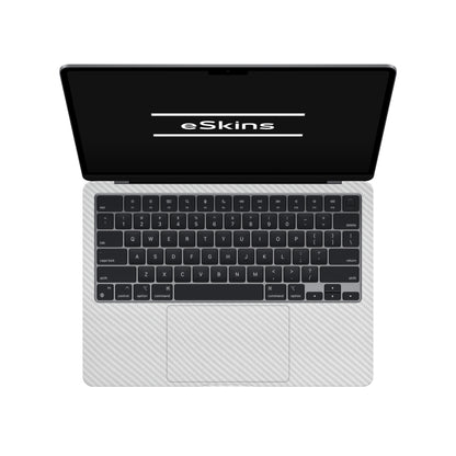 Folie de protectie MacBook Air 13" M4 (2025), eSkins Elegans, Skin Carbon Alb