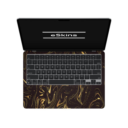 Folie de protectie MacBook Air 13" M4 (2025), eSkins Signature, Golden Noir