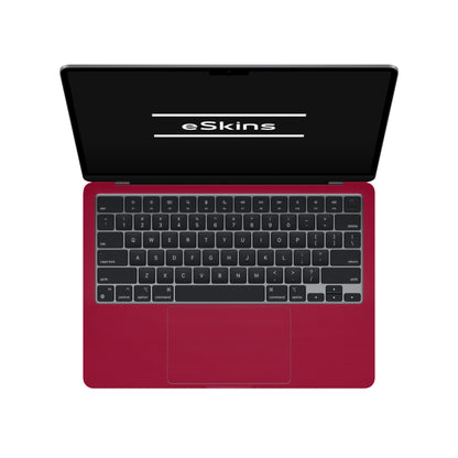 Folie de protectie MacBook Air 13" M4 (2025), eSkins Unique, Skin Mat Rosu