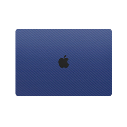 Folie de protectie MacBook Air 15" M4 (2025), eSkins Elegans, Skin Carbon Albastru