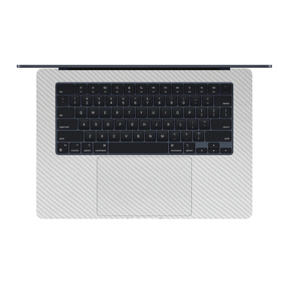 Folie de protectie MacBook Air 15" M4 (2025), eSkins Elegans, Skin Carbon Alb