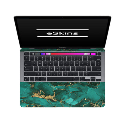 Folie de protectie MacBook Pro 13" TouchBar (2016-2019), eSkins Signature, Ethereal Green