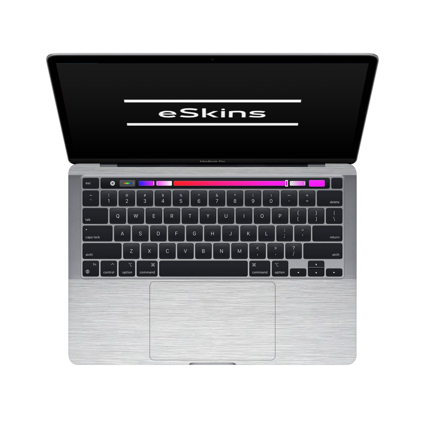 Skin MacBook Pro 13" TouchBar (2016-2019), Metallic 3D Gray 
