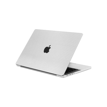 Folie de protectie MacBook Pro 14" M4 (2024), eSkins Elegans, Skin Carbon Alb