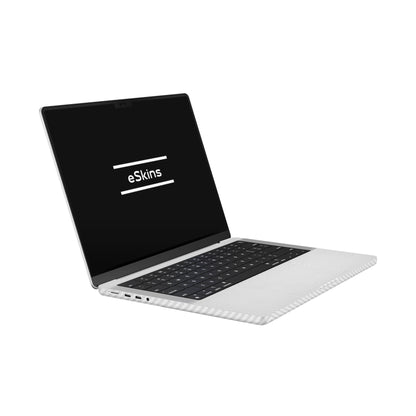 Folie de protectie MacBook Pro 14" M4 (2024), eSkins Elegans, Skin Carbon Alb