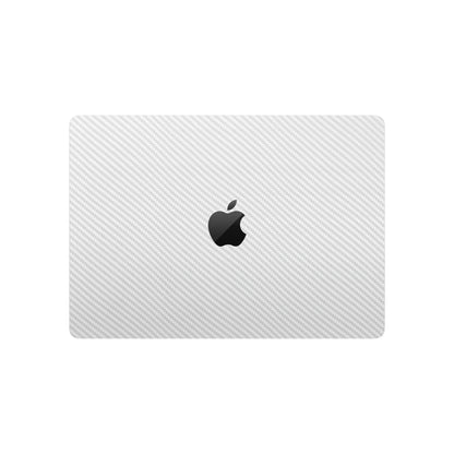 Folie de protectie MacBook Pro 14" M4 (2024), eSkins Elegans, Skin Carbon Alb