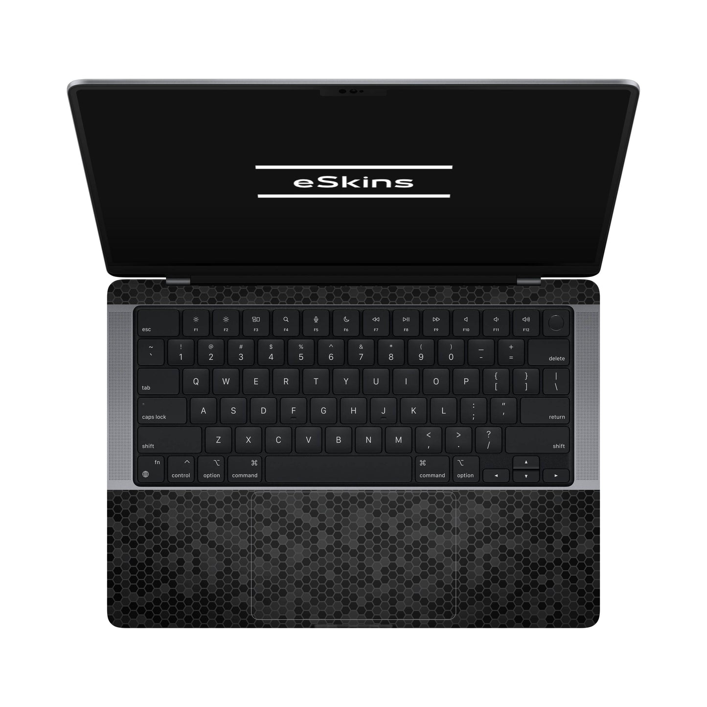 Folie de protectie MacBook Pro 14" M4 (2024), eSkins Elegans, Skin Honeycomb Negru