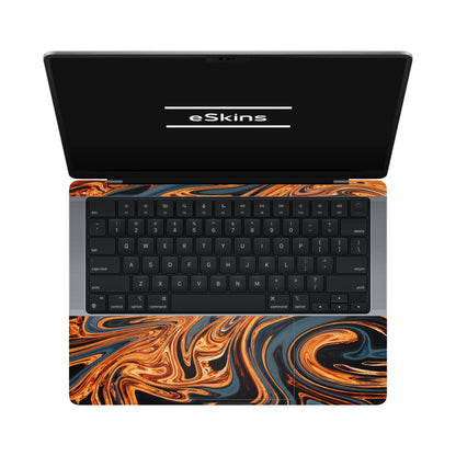 Folie de protectie MacBook Pro 14" M5 (2025), eSkins Signature, Skin Amber Blaze