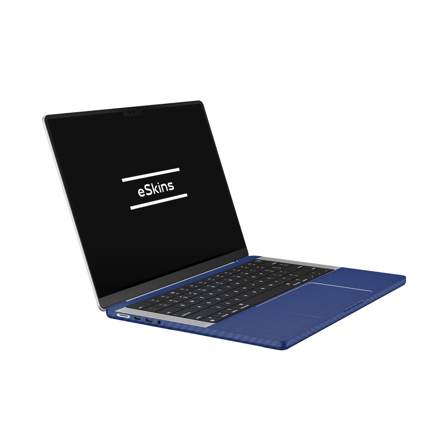 Folie de protectie MacBook Pro 14" M5 (2025), eSkins Elegans, Skin Carbon Albastru