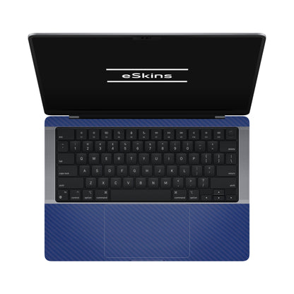 Folie de protectie MacBook Pro 14" M5 (2025), eSkins Elegans, Skin Carbon Albastru