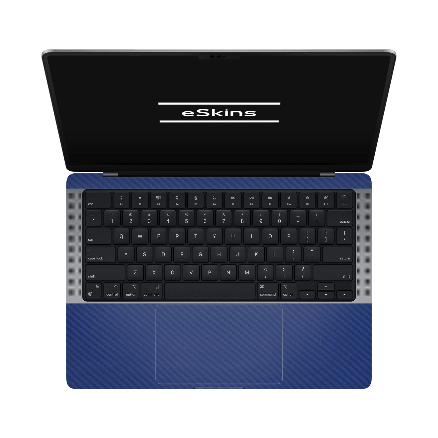 Folie de protectie MacBook Pro 14" M5 (2025), eSkins Elegans, Skin Carbon Albastru