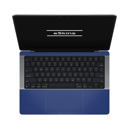 Folie de protectie MacBook Pro 14" M5 (2025), eSkins Elegans, Skin Carbon Albastru