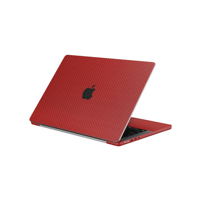 Folie de protectie MacBook Pro 14" M5 (2025), eSkins Elegans, Skin Carbon Rosu