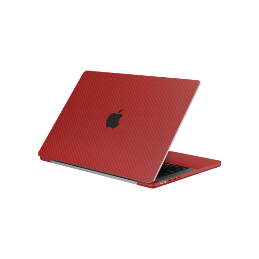 Folie de protectie MacBook Pro 14" M5 (2025), eSkins Elegans, Skin Carbon Rosu