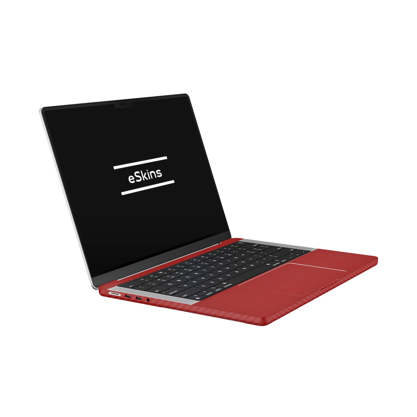 Folie de protectie MacBook Pro 14" M5 (2025), eSkins Elegans, Skin Carbon Rosu