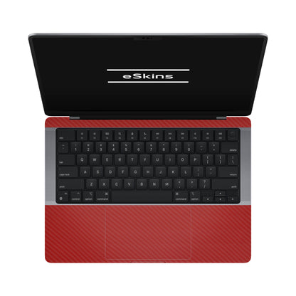 Folie de protectie MacBook Pro 14" M5 (2025), eSkins Elegans, Skin Carbon Rosu