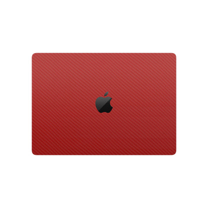 Folie de protectie MacBook Pro 14" M5 (2025), eSkins Elegans, Skin Carbon Rosu