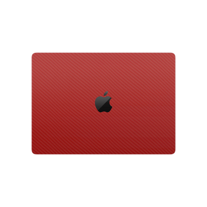 Folie de protectie MacBook Pro 14" M5 (2025), eSkins Elegans, Skin Carbon Rosu