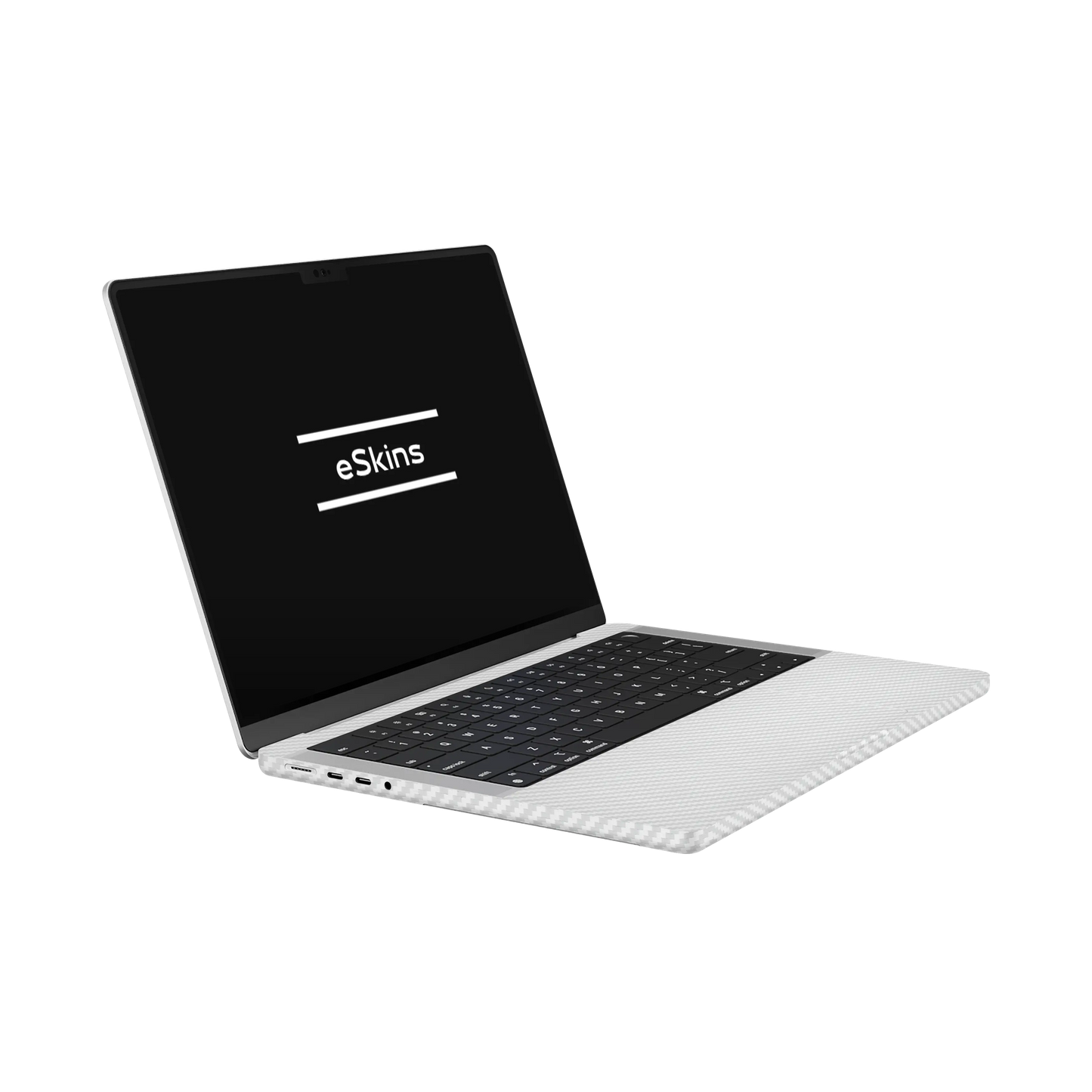 Folie de protectie MacBook Pro 14" M5 (2025), eSkins Elegans, Skin Carbon Alb