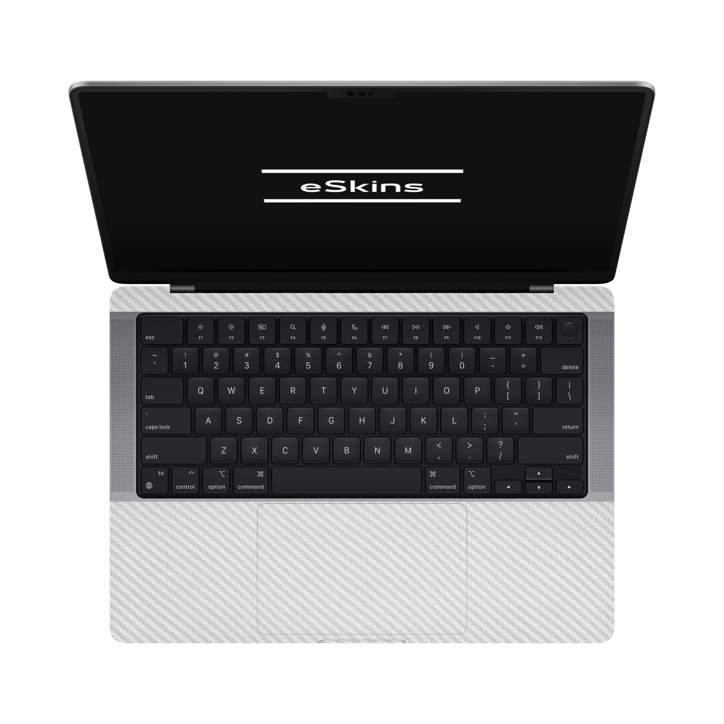 Folie de protectie MacBook Pro 14" M5 (2025), eSkins Elegans, Skin Carbon Alb