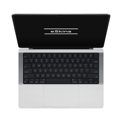Folie de protectie MacBook Pro 14" M5 (2025), eSkins Elegans, Skin Carbon Alb