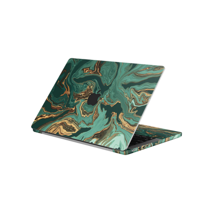 Folie de protectie MacBook Pro 14" M5 (2025), eSkins Signature, Skin Emerald Flow