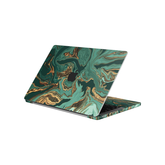 Folie de protectie MacBook Pro 14" M5 (2025), eSkins Signature, Skin Emerald Flow