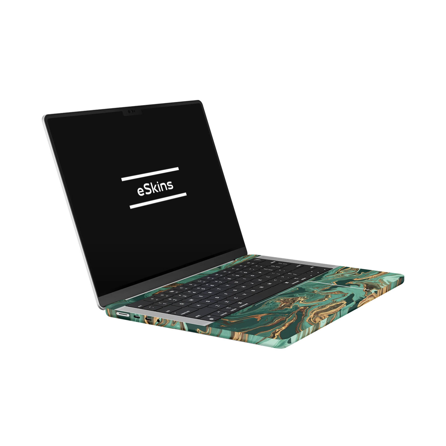 Folie de protectie MacBook Pro 14" M5 (2025), eSkins Signature, Skin Emerald Flow