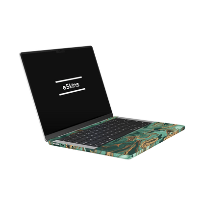 Folie de protectie MacBook Pro 14" M5 (2025), eSkins Signature, Skin Emerald Flow