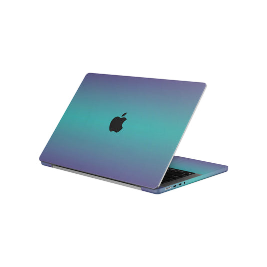 Folie de protectie MacBook Pro 14" M5 (2025), eSkins Unique, Skin Cameleon Turcoaz-Lavanda