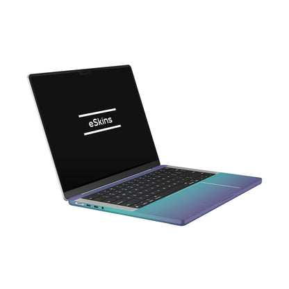 Folie de protectie MacBook Pro 14" M5 (2025), eSkins Unique, Skin Cameleon Turcoaz-Lavanda