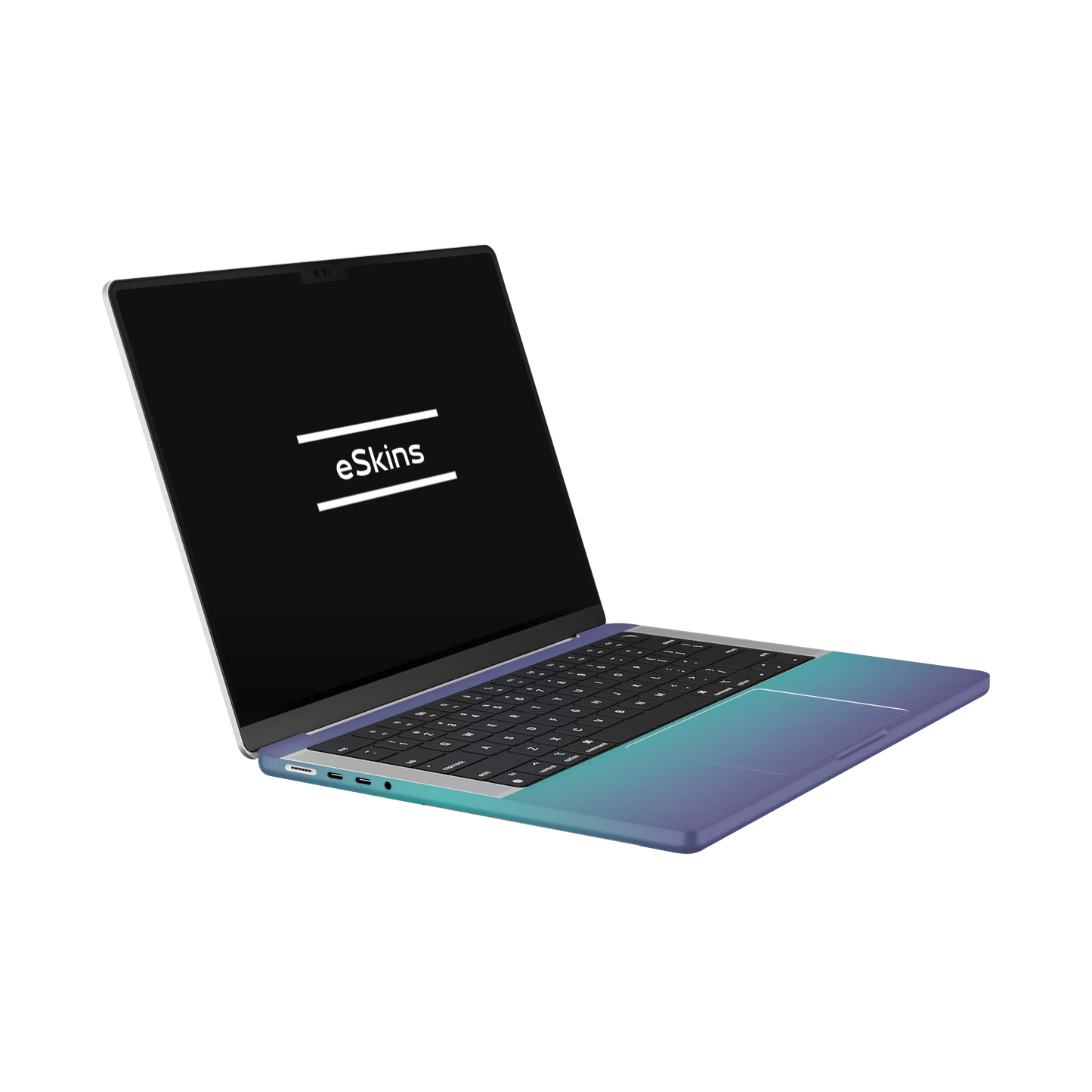 Folie de protectie MacBook Pro 14" M5 (2025), eSkins Unique, Skin Cameleon Turcoaz-Lavanda