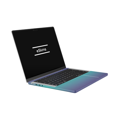 Folie de protectie MacBook Pro 14" M5 (2025), eSkins Unique, Skin Cameleon Turcoaz-Lavanda