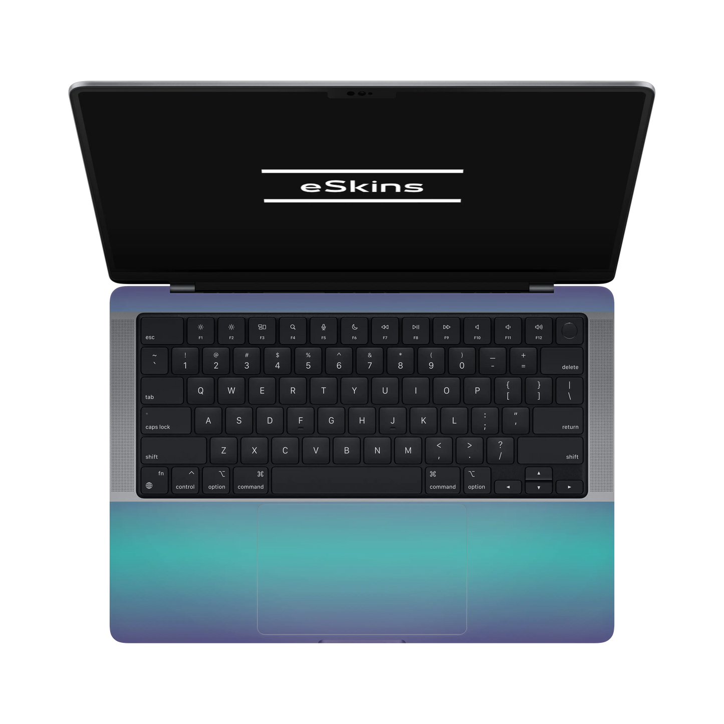 Folie de protectie MacBook Pro 14" M5 (2025), eSkins Unique, Skin Cameleon Turcoaz-Lavanda