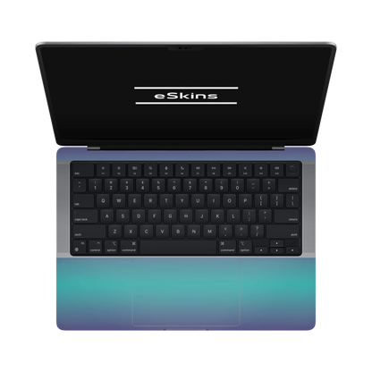 Folie de protectie MacBook Pro 14" M5 (2025), eSkins Unique, Skin Cameleon Turcoaz-Lavanda