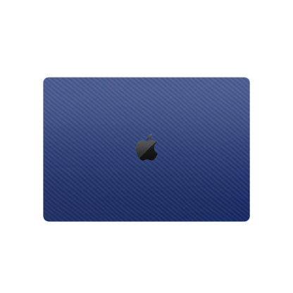 Folie de protectie MacBook Pro 16" M1 (2021), eSkins Elegans, Skin Carbon Albastru