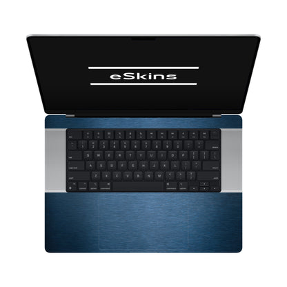 Folie de protectie MacBook Pro 16" M3 (2023), eSkins Elegans, Skin Metalic Albastru