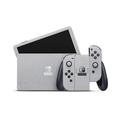 Folie de protectie Nintendo Switch, eSkins Elegans, Skin Texturat Honeycomb Gri