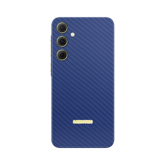 Folie de protectie pentru Samsung Galaxy A15, eSkins Elegans, Skin Carbon Albastru