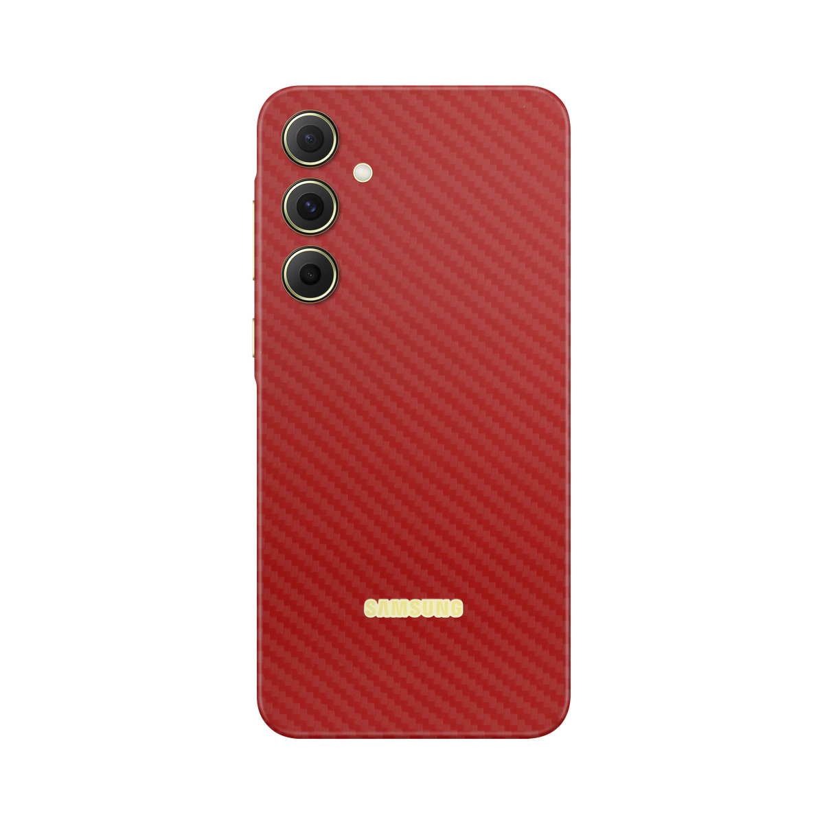Folie de protectie pentru Samsung Galaxy A15, eSkins Elegans, Skin Carbon Rosu