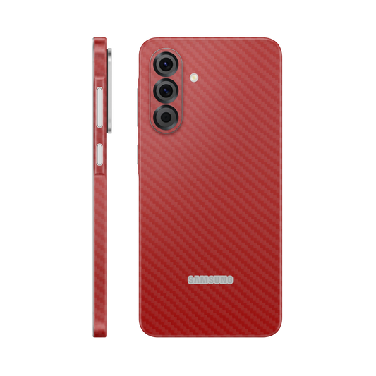 Folie de protectie pentru Samsung Galaxy A26, eSkins Elegans, Skin Carbon Rosu