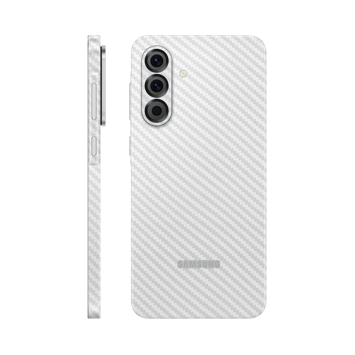 Folie de protectie pentru Samsung Galaxy A26, eSkins Elegans, Skin Carbon Alb
