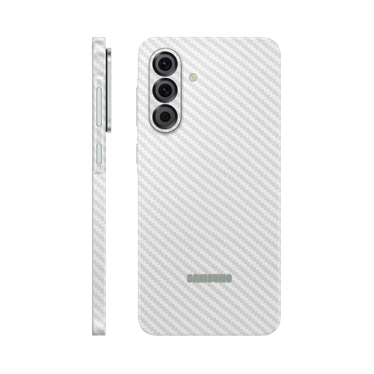 Folie de protectie pentru Samsung Galaxy A36, eSkins Elegans, Skin Carbon Alb