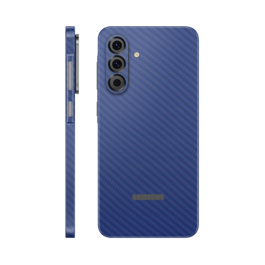 Folie de protectie pentru Samsung Galaxy A56, eSkins Elegans, Skin Carbon Albastru