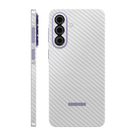 Folie de protectie pentru Samsung Galaxy A57, eSkins Elegans, Skin Carbon Alb