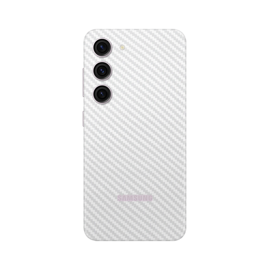 Skin Samsung Galaxy S23, Carbon 3D White