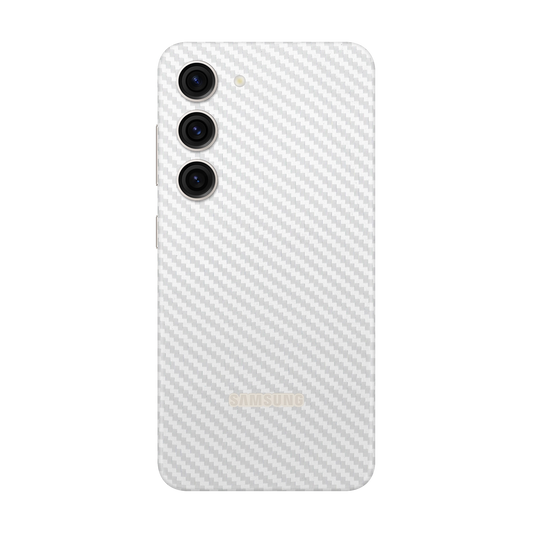 Folie de protectie pentru Samsung Galaxy S23 FE, eSkins Elegans, Skin Carbon Alb