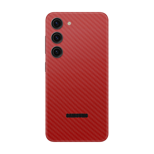Skin Samsung Galaxy S23 Plus, Carbon 3D Red