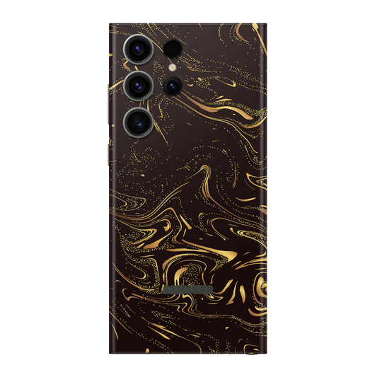 Folie de protectie pentru Samsung Galaxy S23 Ultra, eSkins Signature, Skin Golden Noir
