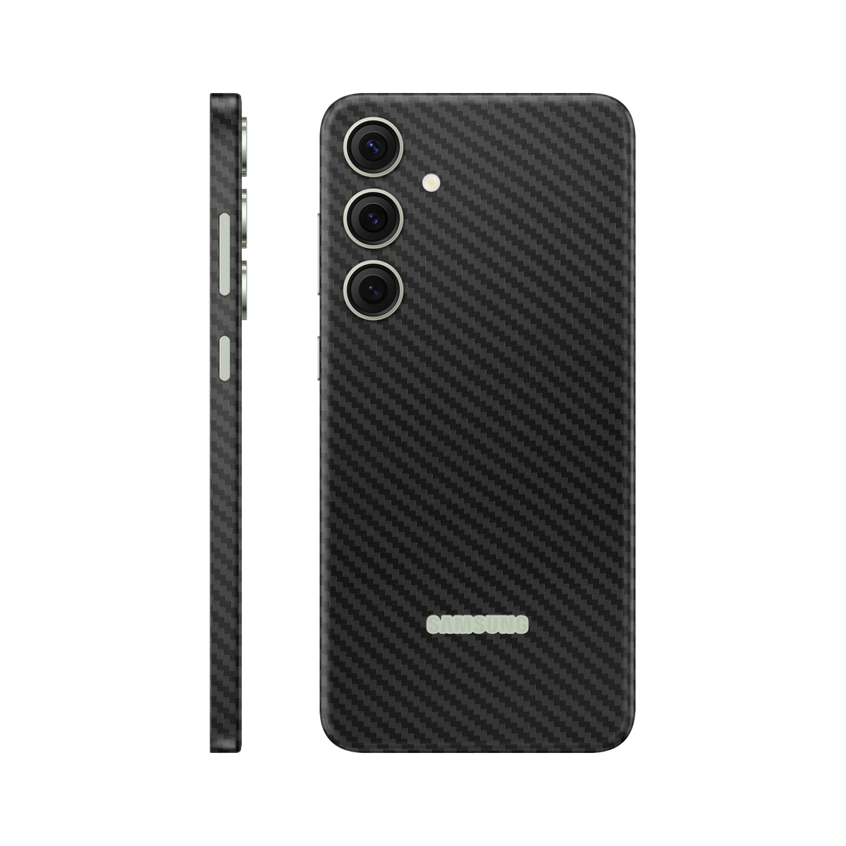 Folie de protectie pentru Samsung Galaxy S24, eSkins Elegans, Skin Carbon Negru